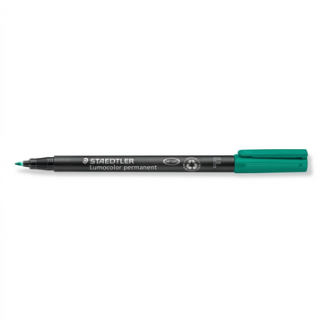 STAEDTLER Lumocolor – Marqueur permanent fin vert, réf. 318-5-10 — vue du produit sur fond clair