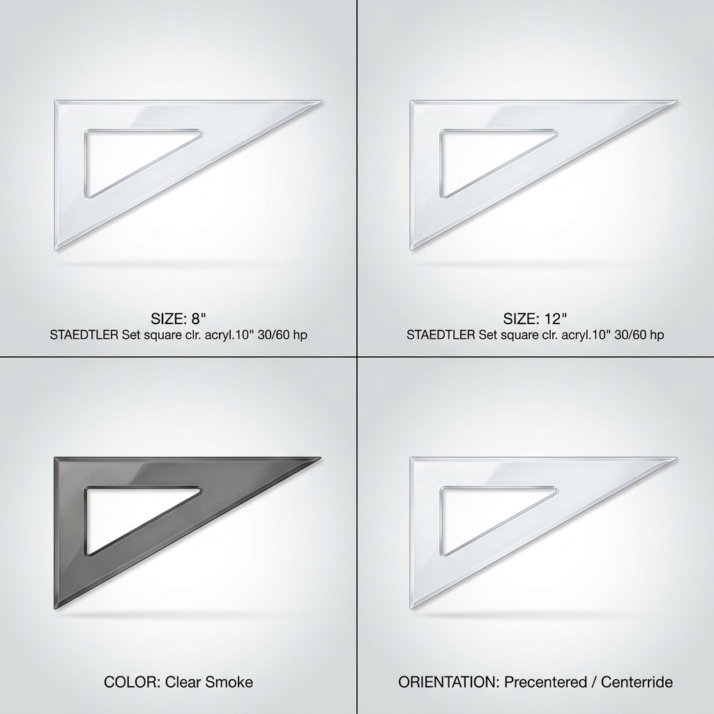 STAEDTLER – Équerre transparente 10 po, 30°/60°, réf. 964-10-60A02NA — vue 5