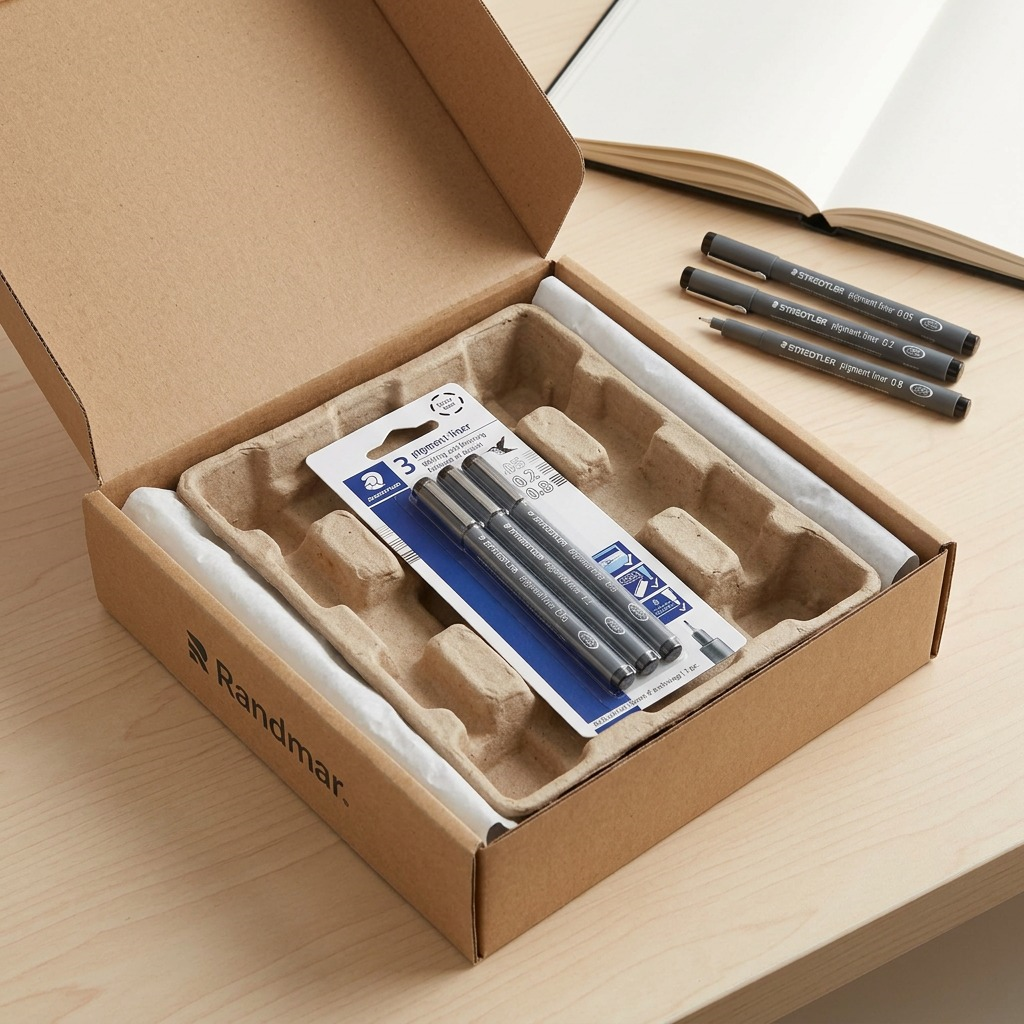 STAEDTLER Pigment Liner – 3 fineliners noirs à pointes assorties, réf. 308-9SBK3 — vue du produit 7