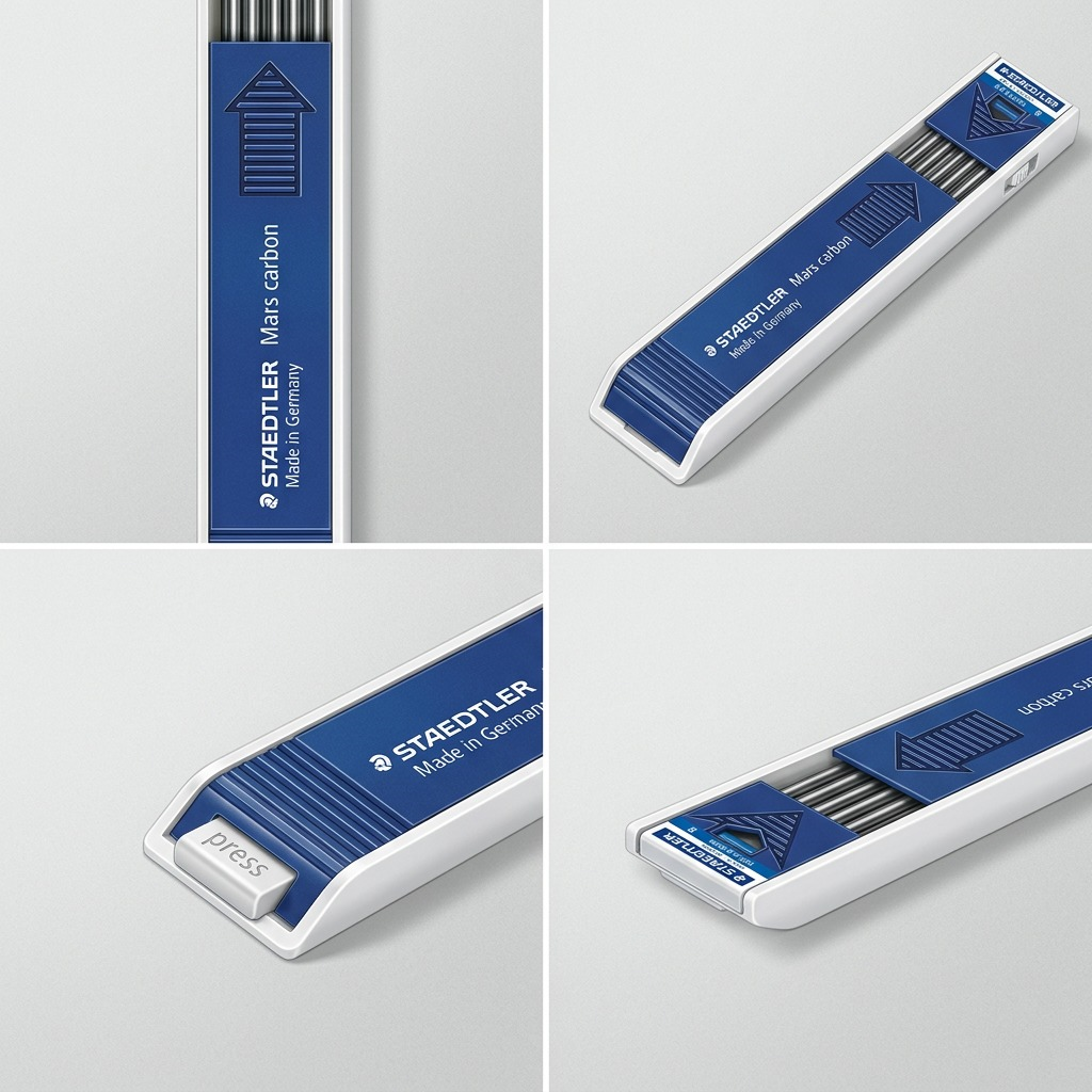 STAEDTLER Mars Carbon – Étui de 12 mines 2 mm B, réf. 200-B-03 — vue du produit 5