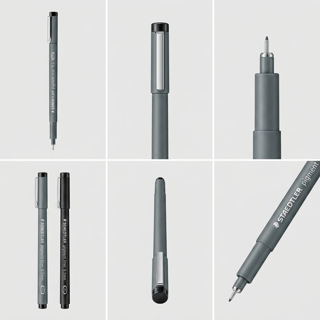 STAEDTLER Pigment Liner – Fineliner noir 0,5 mm, réf. 308-05-9M — vue du produit 8