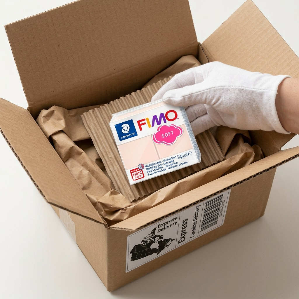 FIMO Soft – Pâte rose pâle 57 g, réf. 8020-43 — vue de l’emballage