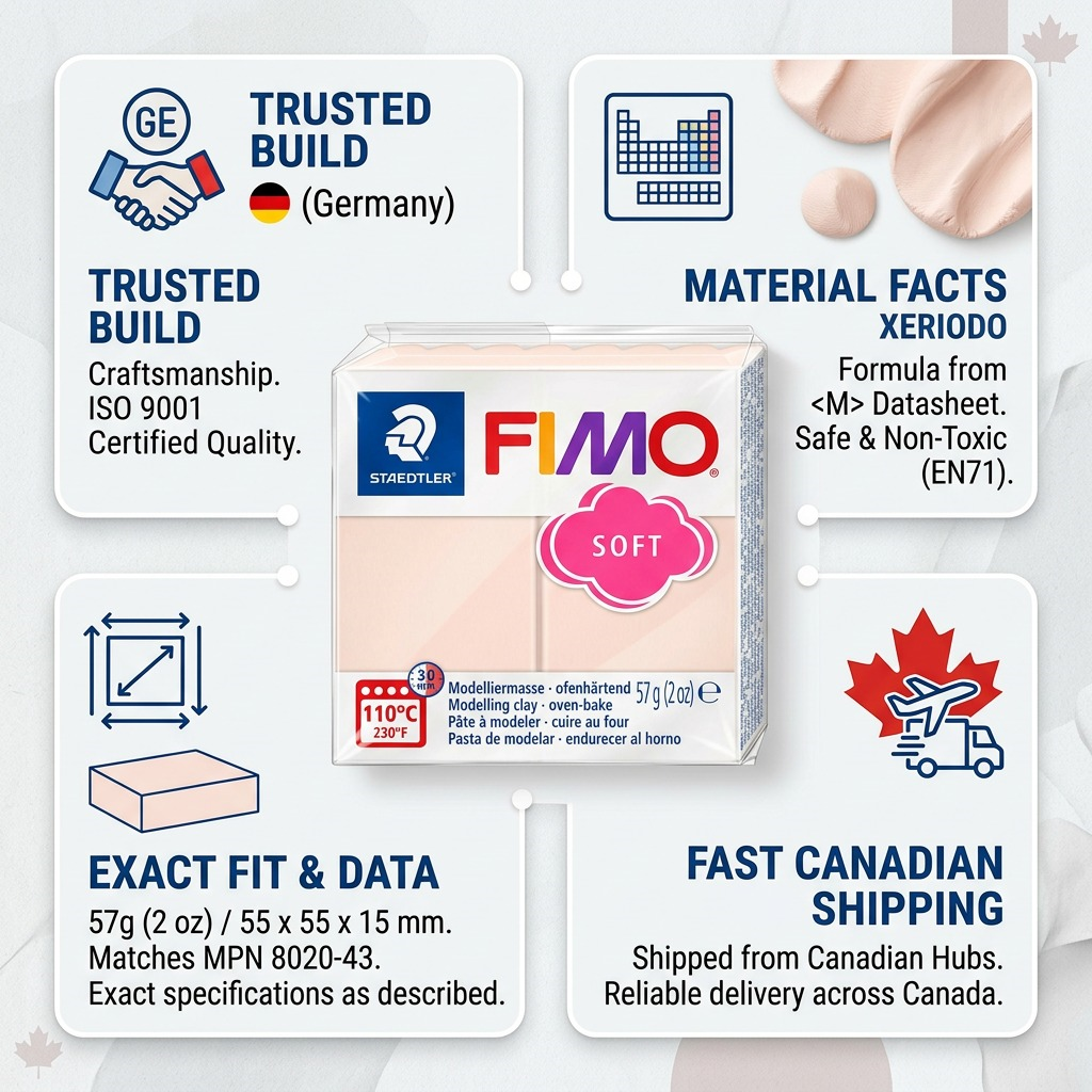 FIMO Soft – Pâte rose pâle 57 g, réf. 8020-43 — vue 8