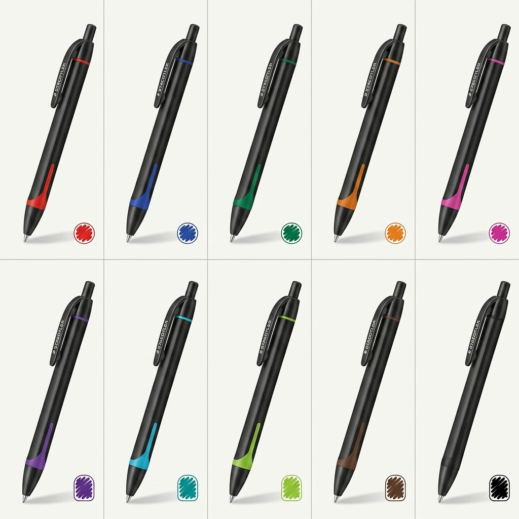 STAEDTLER gel – Lot de 10 stylos gel rétractables, réf. 4670-TB10 — vue 5