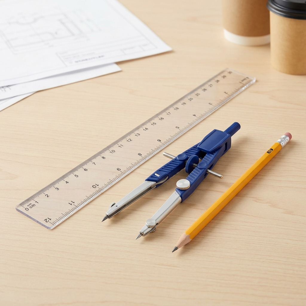 A high-resolution, centered view of a STAEDTLER 550 blueprinting-style compass, showing its dark blue body, silver legs, and black adjustment wheel, against a pure white background.