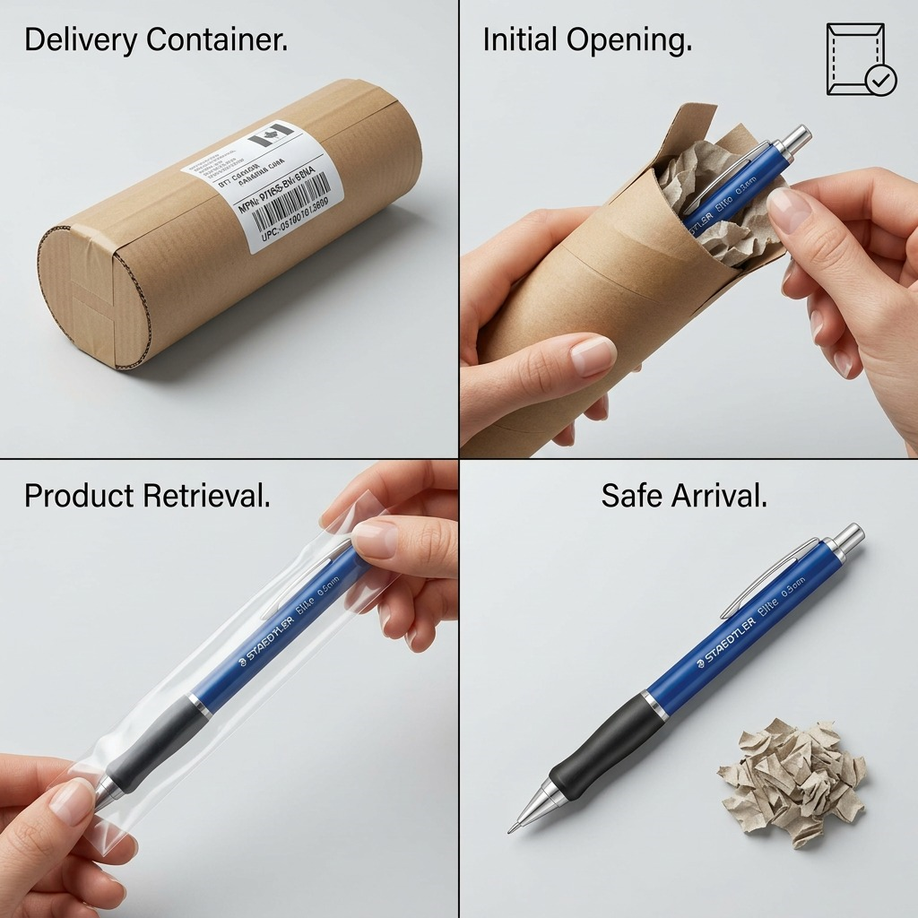 STAEDTLER Elite – Porte-mine 0,5 mm avec recharge, réf. 9705S-BK-03NA — vue de l’emballage