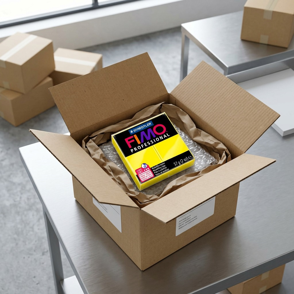 FIMO Professional – Pâte jaune pur 57 g, réf. 8005-100 — vue de l’emballage