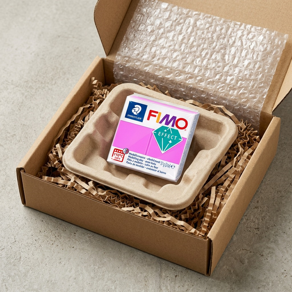 FIMO Effect Neon – Pâte violet néon 57 g, réf. 8010-601 — vue de l’emballage