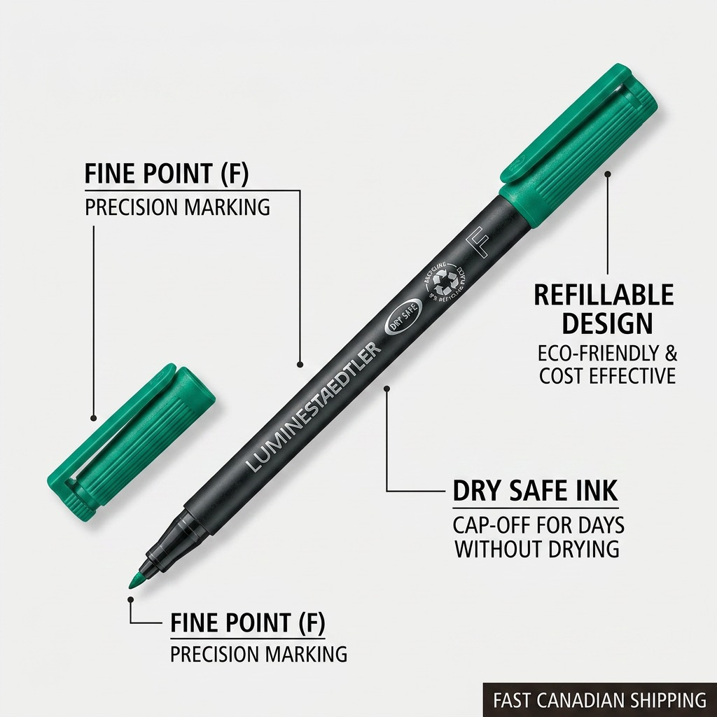 STAEDTLER Lumocolor – Marqueur permanent fin vert, réf. 318-5-10 — vue du produit 6