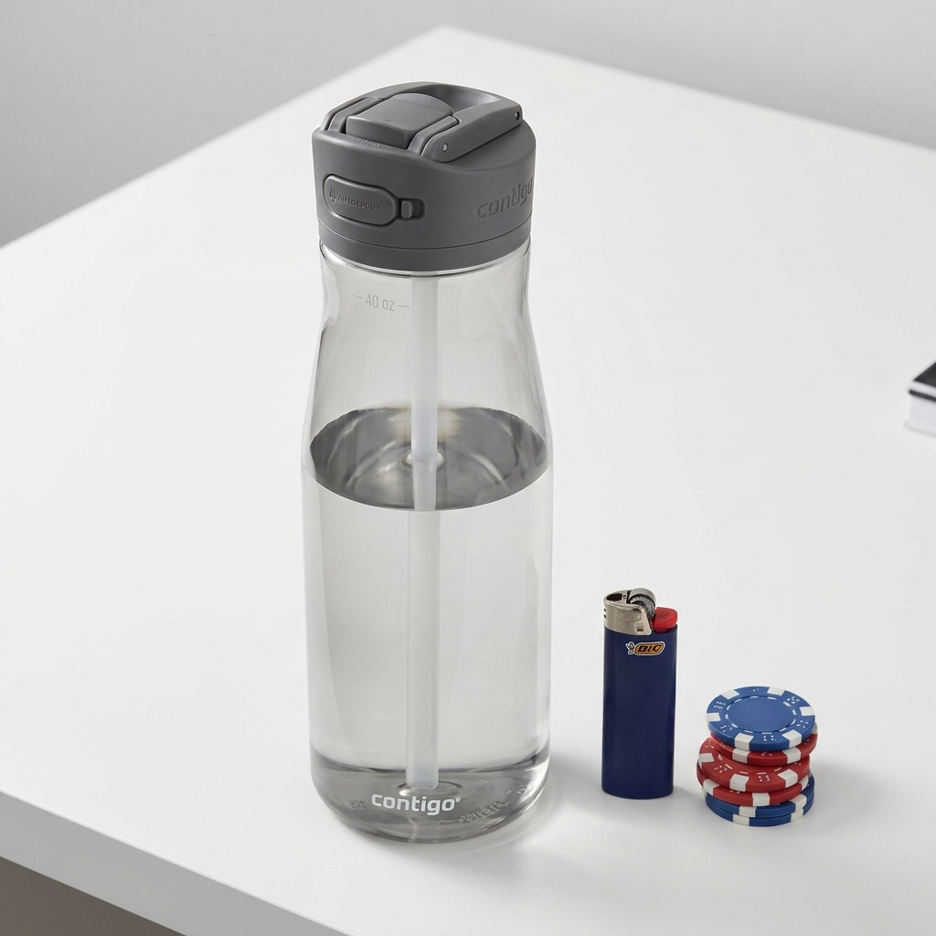Top quality photo of the Contigo Ashland 2.0 Water Bottle in Sake color on a pure white background.