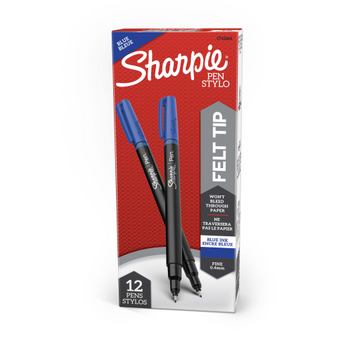 Sharpie Pen, Felt Tip, Fine Point (0.4 mm), Blue, 1 Count