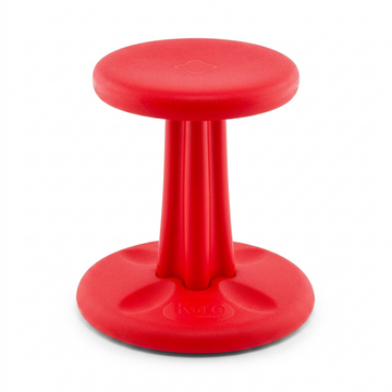 Red Kore Wobble Stool (36cm) for active sitting and sensory focus on a clean white background.