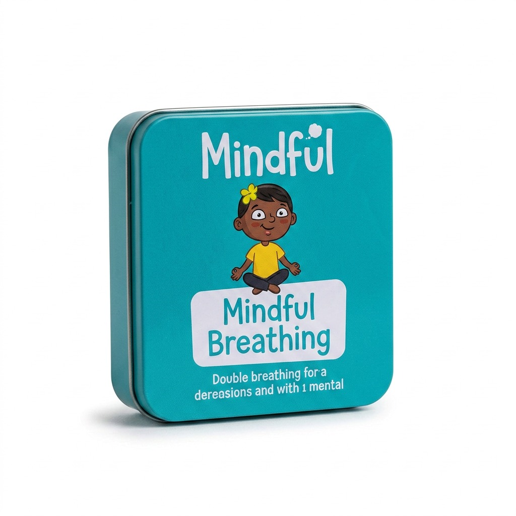 A crisp, high-resolution hero shot of the 'Mindful Minute' tin on a pure white background.