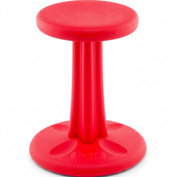 Red Kore Wobble Stool (40cm), an ergonomic active sitting sensory chair for children.