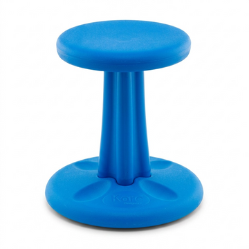 Blue Kore Design Junior 14 inch Wobble Stool for active seating with a rounded anti-tip base.