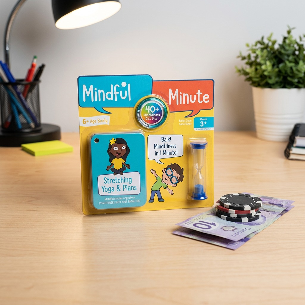 A crisp, high-resolution hero shot of the 'Mindful Minute' tin on a pure white background.