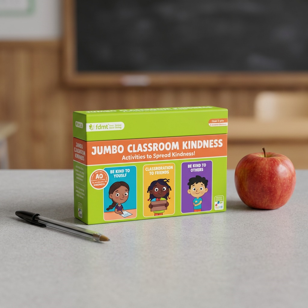 A clean group shot of the fdmt Jumbo Classroom Kindness individual component cards without packaging.