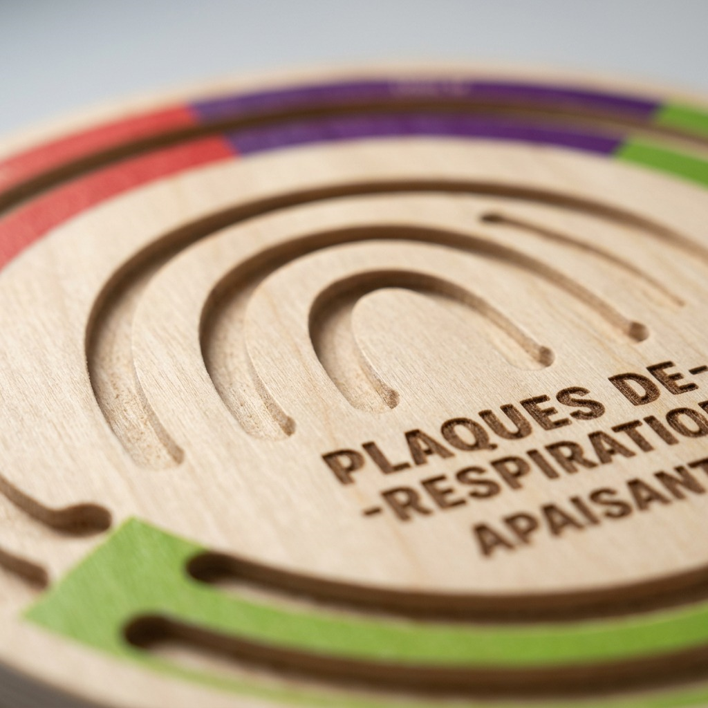 An extreme macro shot showing the fine texture of the wooden breathing board and precision etched lines.
