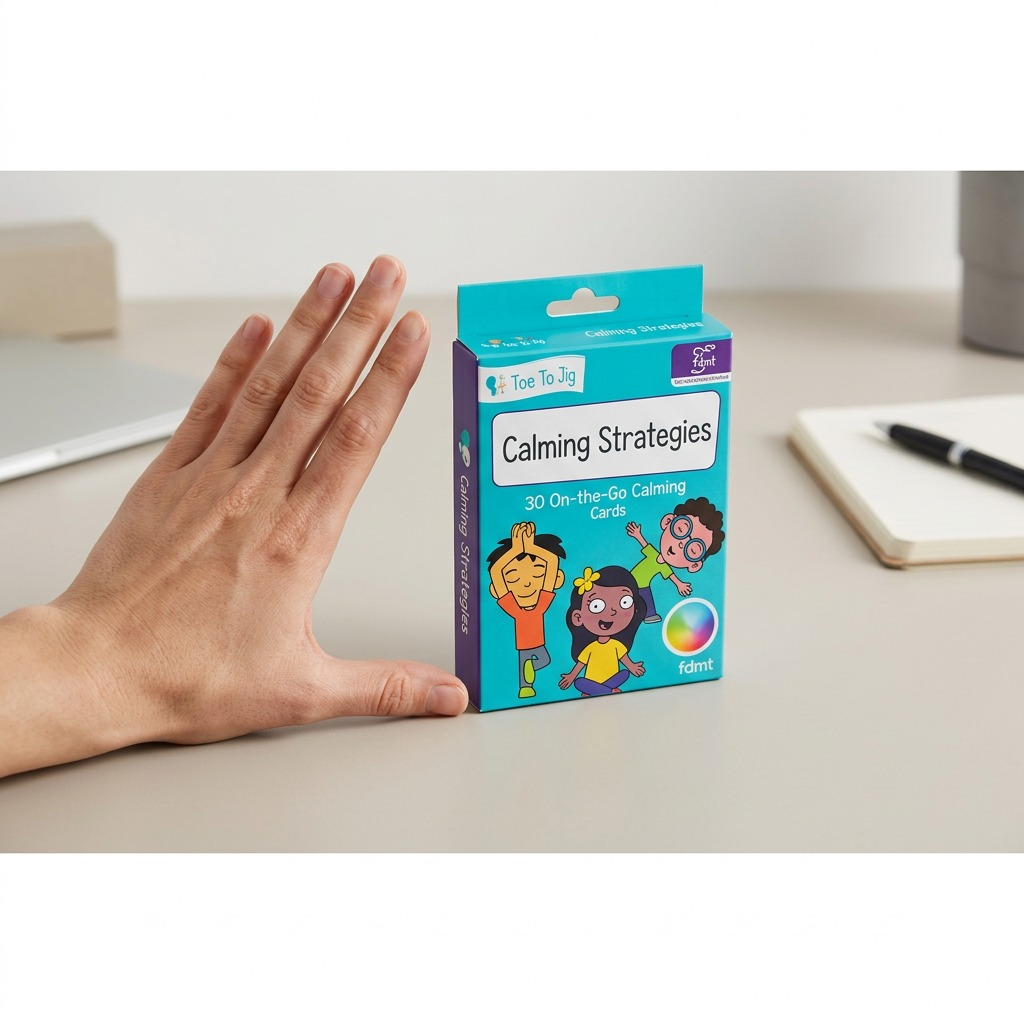 FDMT Calming Strategies Cards product shot with a clear background.