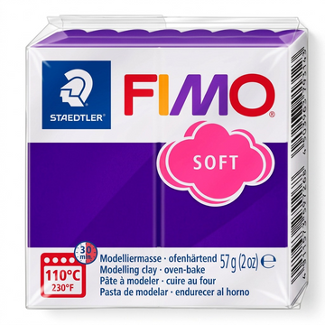 FIMO Soft – Pâte prune 57 g, réf. 8020-63 — vue sur fond clair