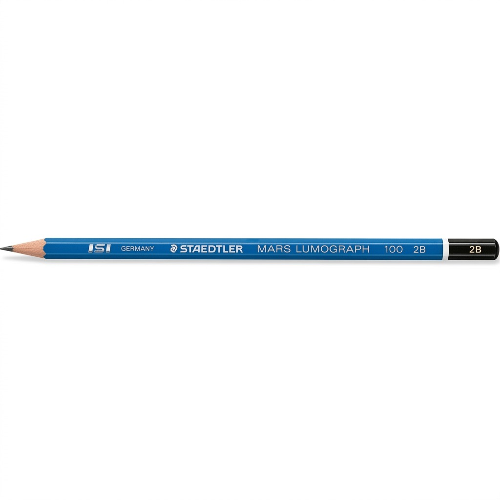 STAEDTLER Mars Lumograph – Crayon graphite 2B, réf. 100-2B-M — vue du produit sur fond clair