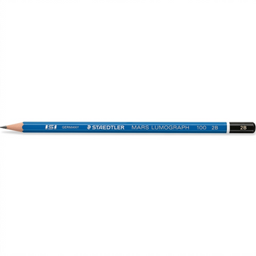 STAEDTLER Mars Lumograph – Crayon graphite 2B, réf. 100-2B-M — vue du produit sur fond clair