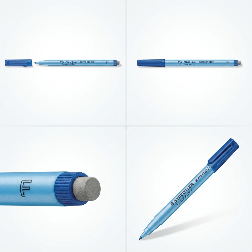 STAEDTLER Lumocolor – Marqueur bleu correctible à pointe fine, réf. 305-F-3-03 — vue du produit 5
