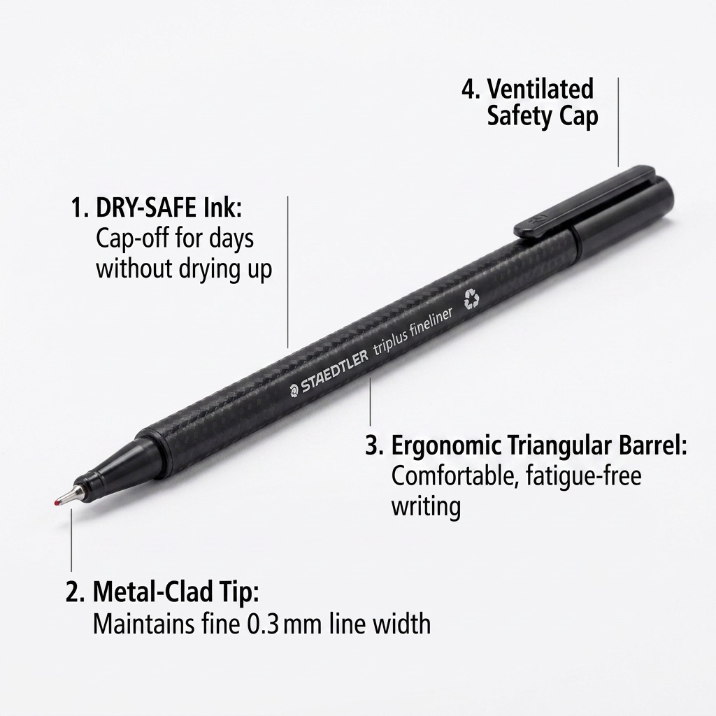 STAEDTLER triplus fineliner – Fineliner magenta 0, réf. 334-20-A7 — vue du produit 6