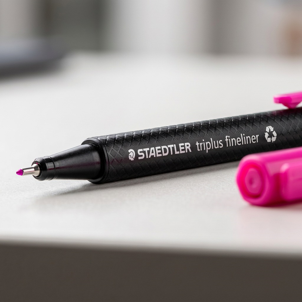 STAEDTLER triplus fineliner – Fineliner magenta 0, réf. 334-20-A7 — gros plan des détails