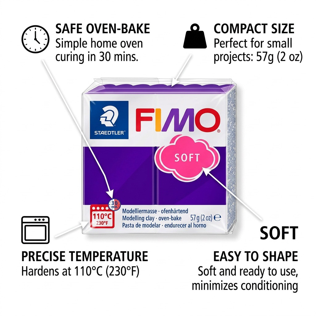 FIMO Soft – Pâte prune 57 g, réf. 8020-63 — vue 6