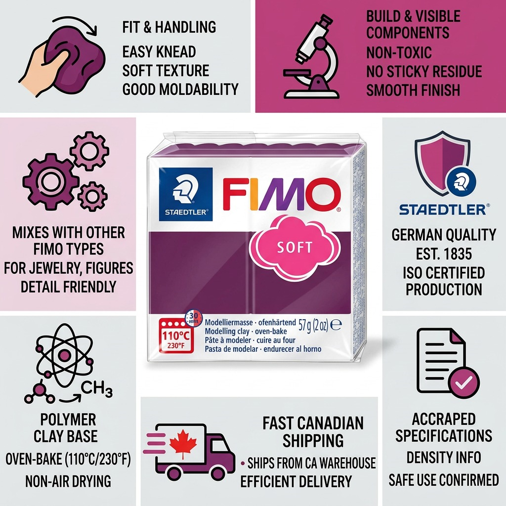 FIMO Soft – Pâte prune 57 g, réf. 8020-63 — vue 8