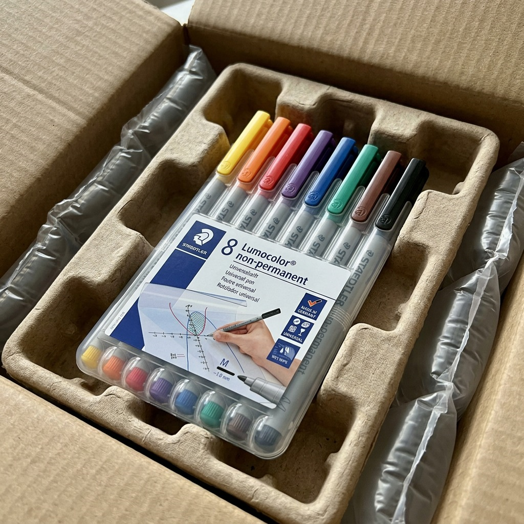 STAEDTLER Lumocolor – 8 marqueurs effaçables moyen, réf. 315-WP8-10 — vue du produit 7