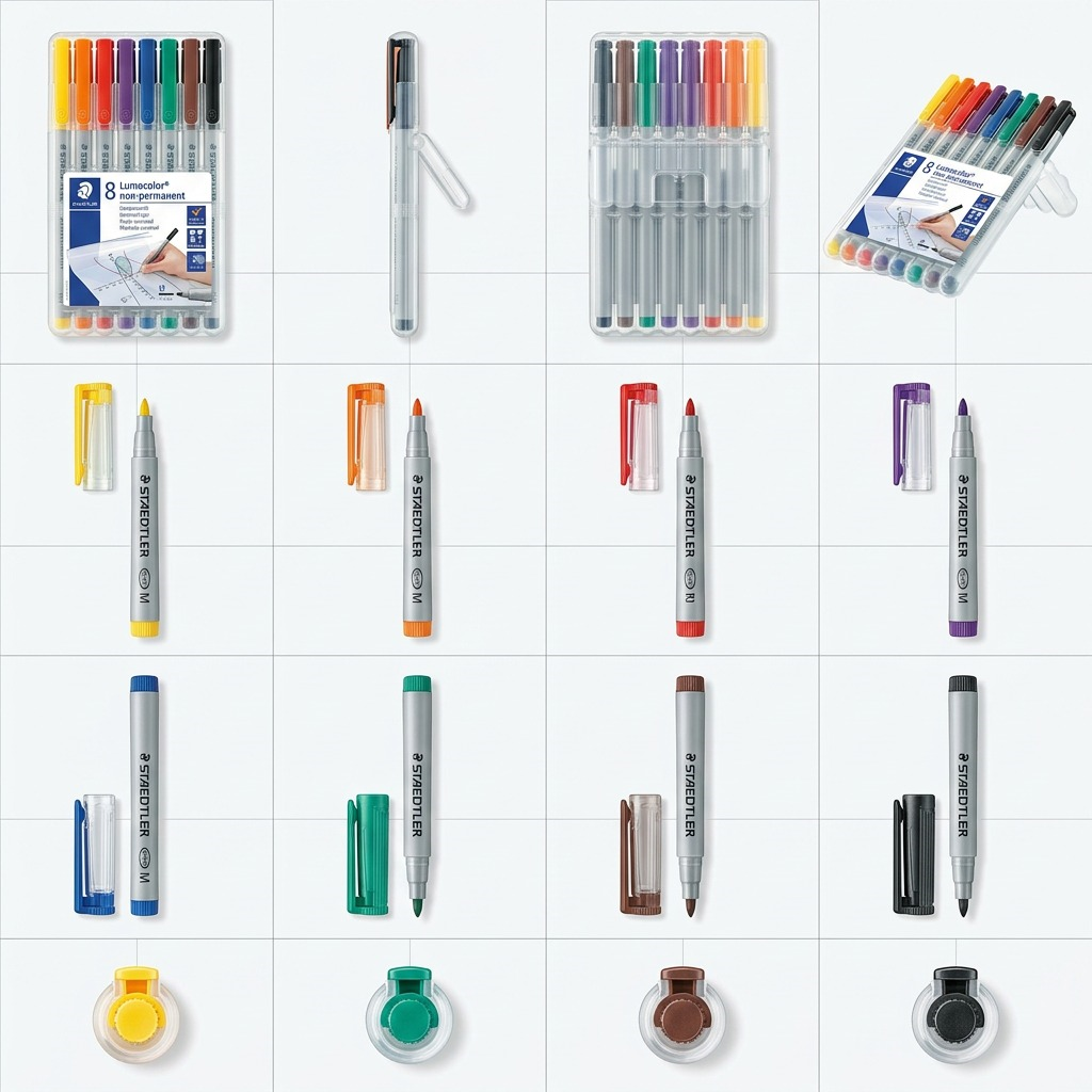 STAEDTLER Lumocolor – 8 marqueurs effaçables moyen, réf. 315-WP8-10 — vue du produit 5
