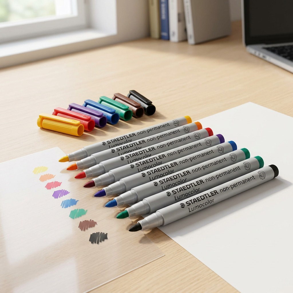 STAEDTLER Lumocolor – 8 marqueurs effaçables moyen, réf. 315-WP8-10 — vue du produit 4