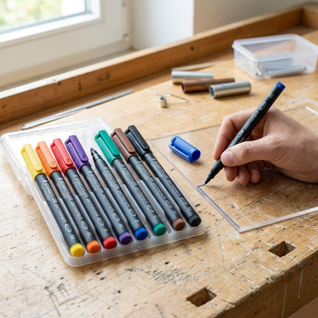 STAEDTLER Lumocolor – 8 marqueurs permanents moyen, réf. 317-WP8-10 — vue du produit 4