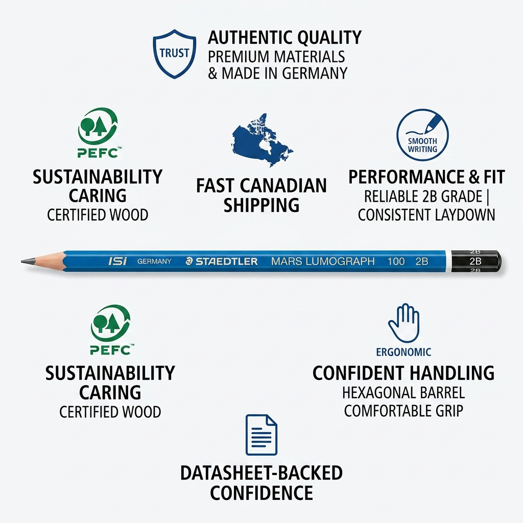 STAEDTLER Mars Lumograph – Crayon graphite 2B, réf. 100-2B-M — vue du produit 8