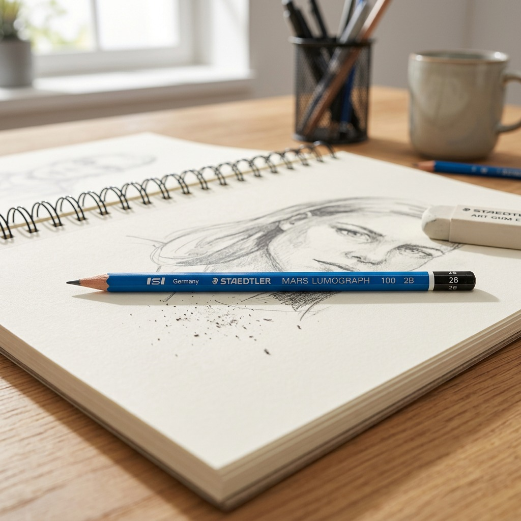 STAEDTLER Mars Lumograph – Crayon graphite 2B, réf. 100-2B-M — vue du produit 4