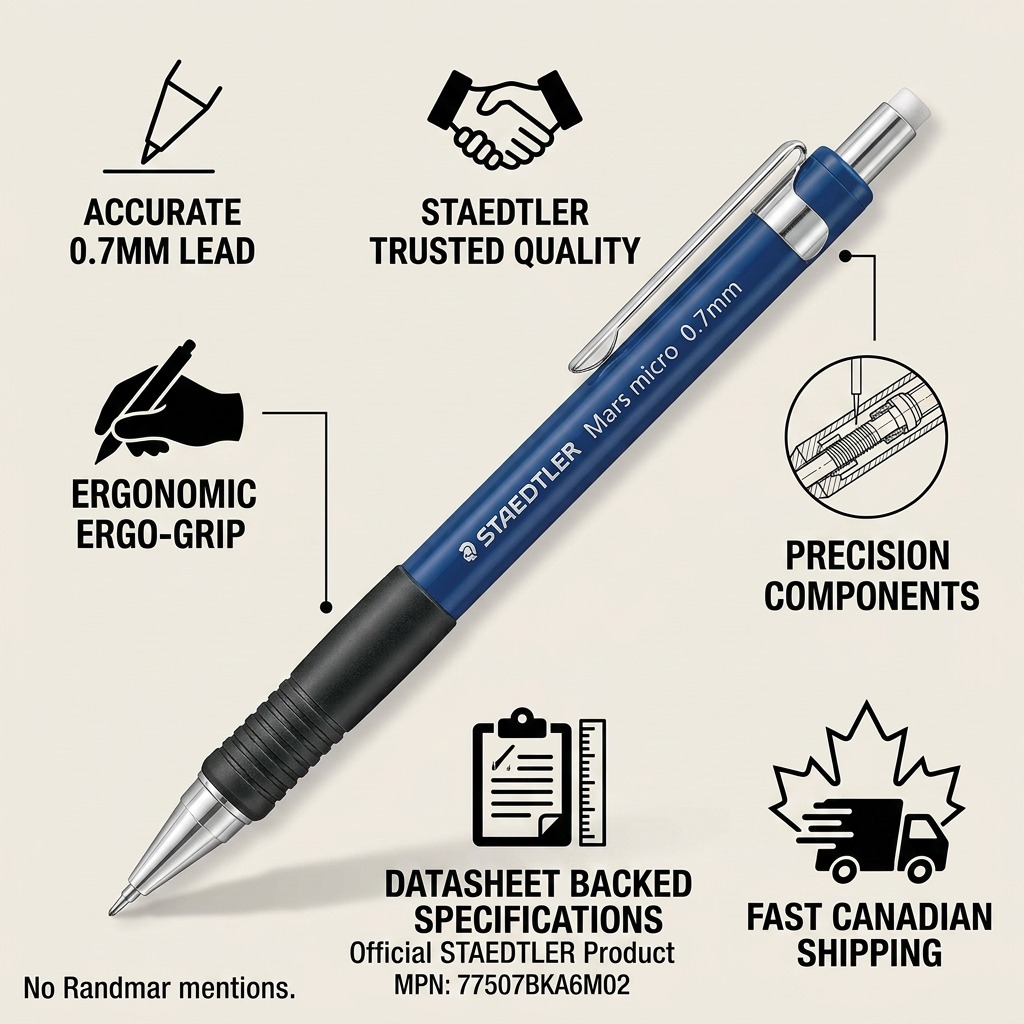 STAEDTLER Mars micro – Porte-mine 0,7 mm, réf. 77507BKA6M02 — vue 8