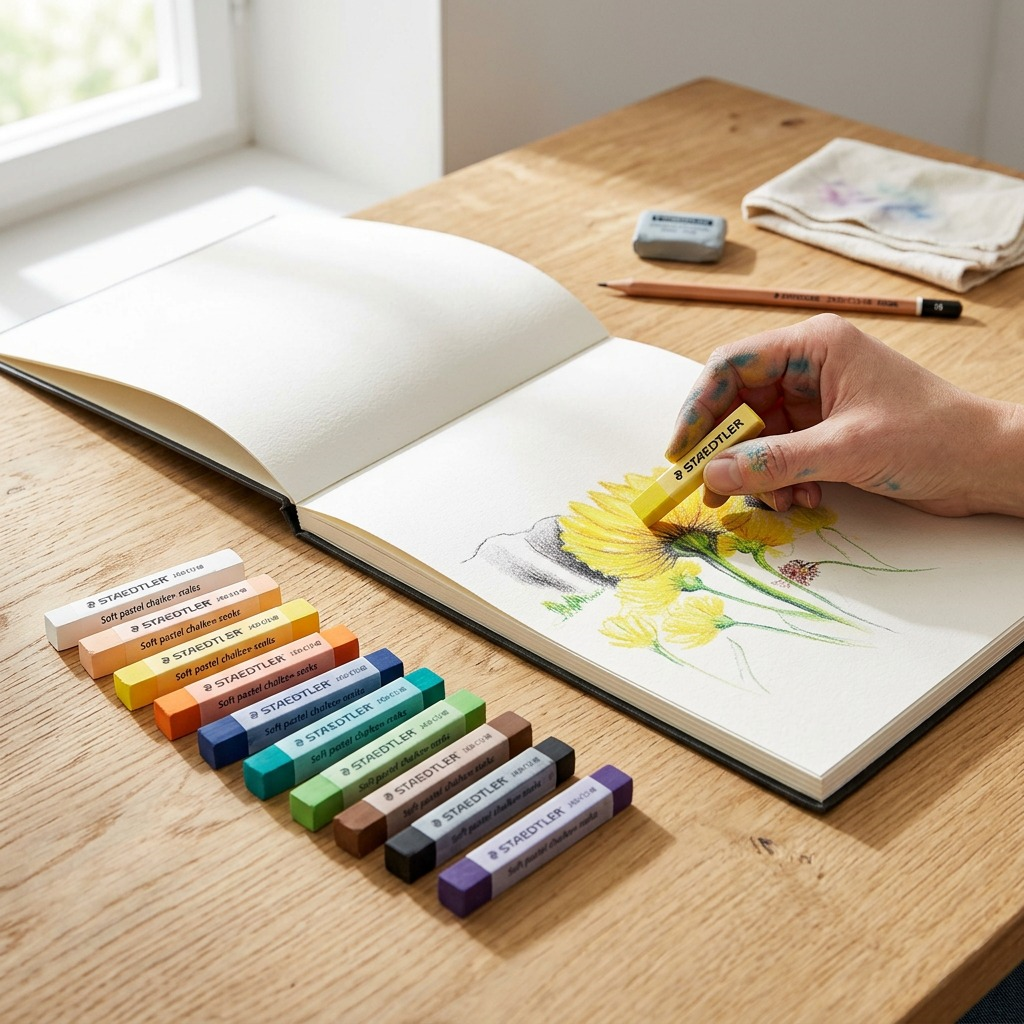 STAEDTLER 12 pastels secs assortis, réf. 2430-C12-08 — vue du produit 4