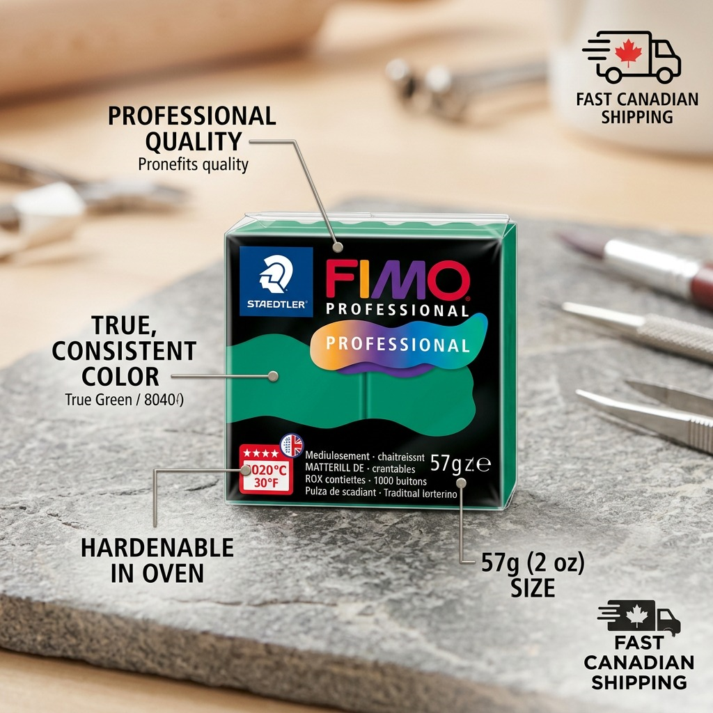 FIMO Professional – Pâte vert pur 57 g, réf. 8040-500 — vue 6