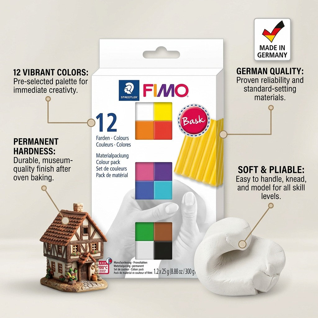 FIMO Soft – Lot de 12 couleurs de base, réf. 8023-C12-1 — détail du produit