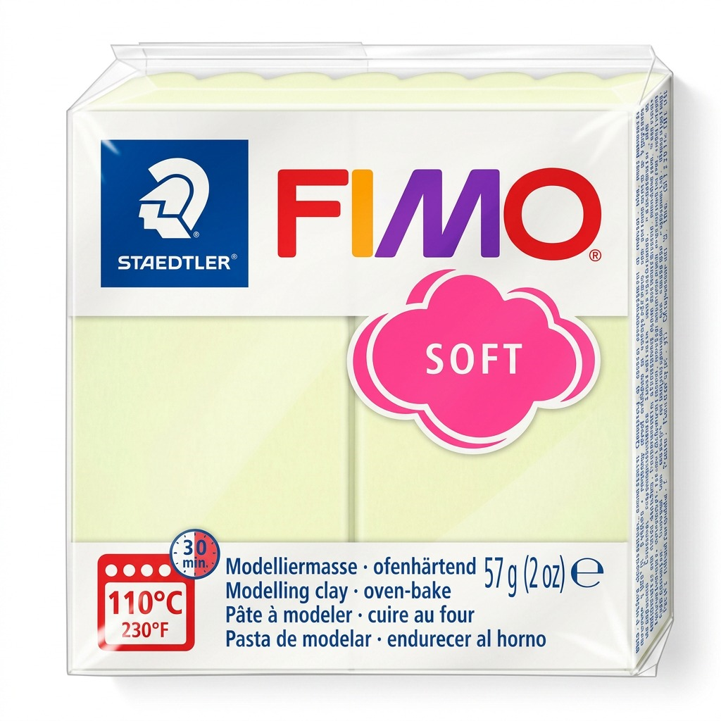 FIMO Soft – Pâte vanille 57 g, réf. 8020-105 — vue de l’emballage