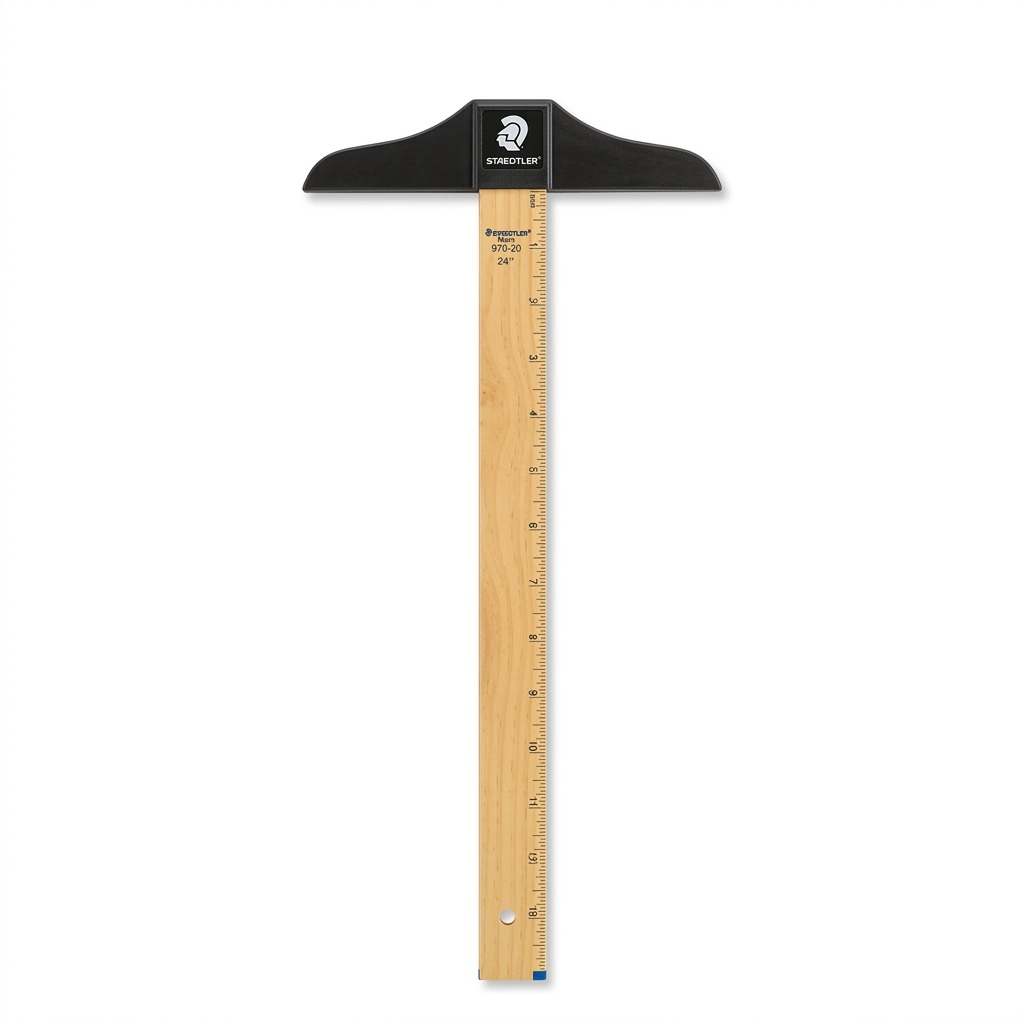 STAEDTLER – Règle en T à tête fixe 24 po, réf. 970-20-24H-NA — vue sur fond clair