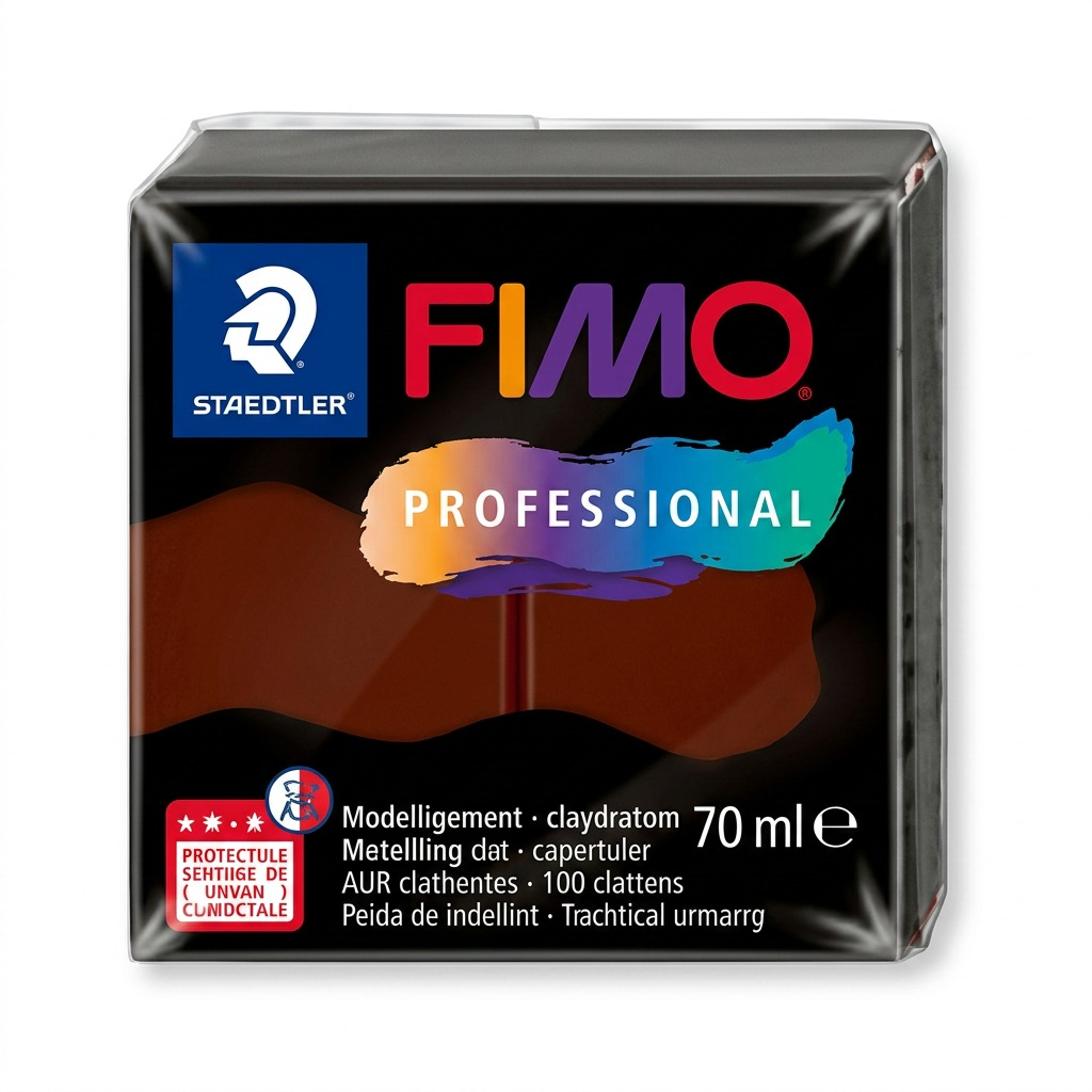 FIMO Professional – Pâte chocolat 57 g, réf. 8040-77 — vue sur fond clair