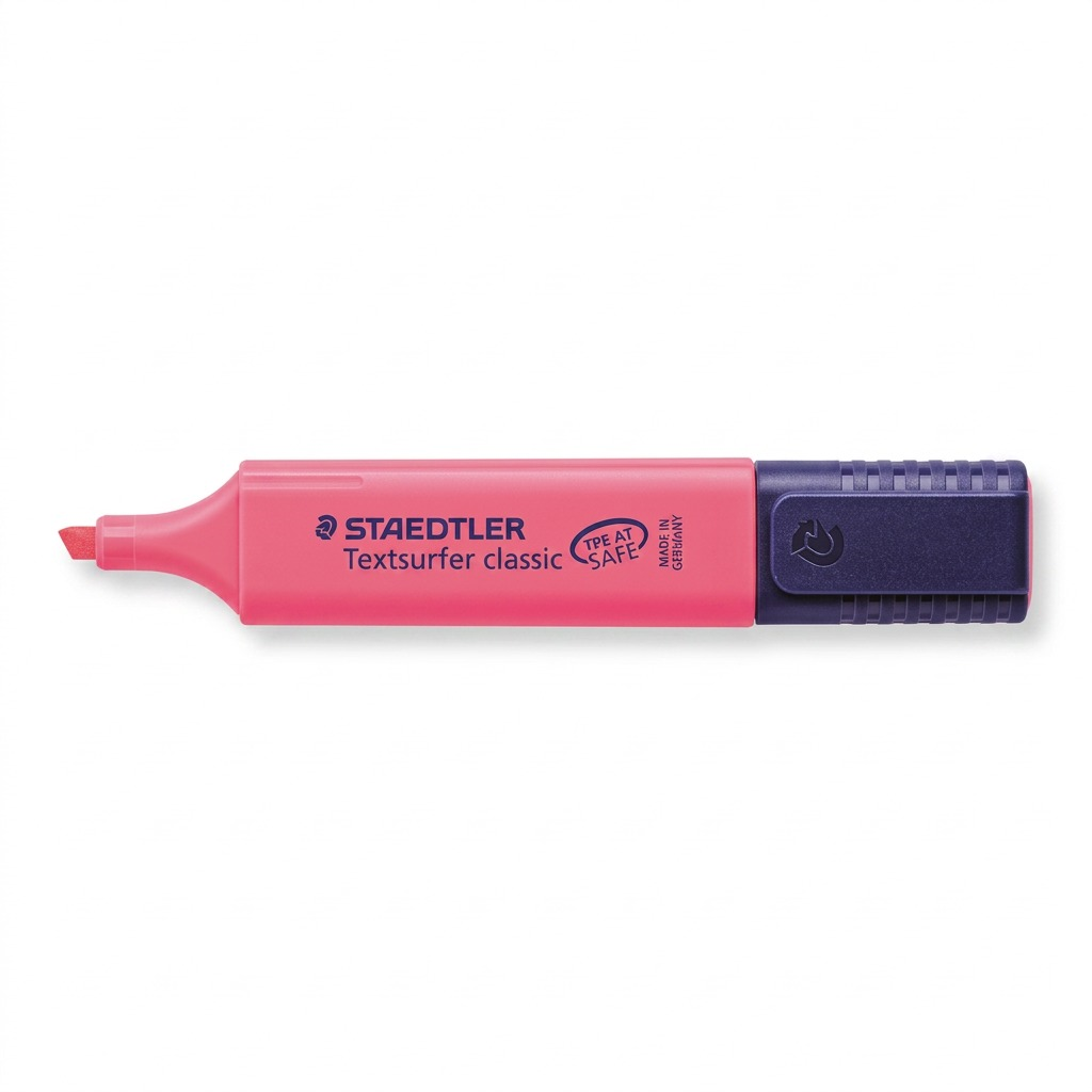 STAEDTLER Textsurfer classic – Surligneur rose fluorescent, référence 364-23-10 — vue sur fond clair