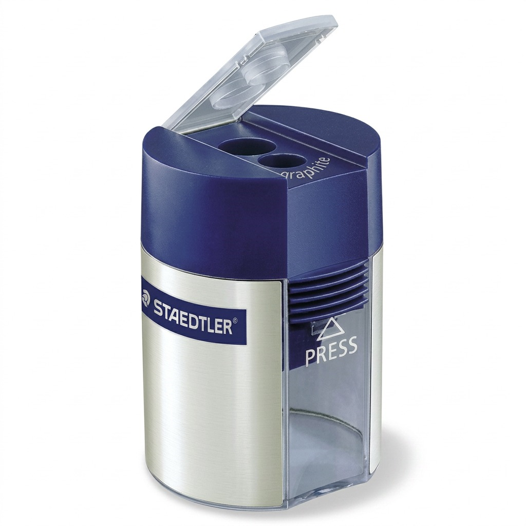 STAEDTLER Taille-crayon en zinc avec réservoir, réf. 512-001-A602 — vue sur fond clair