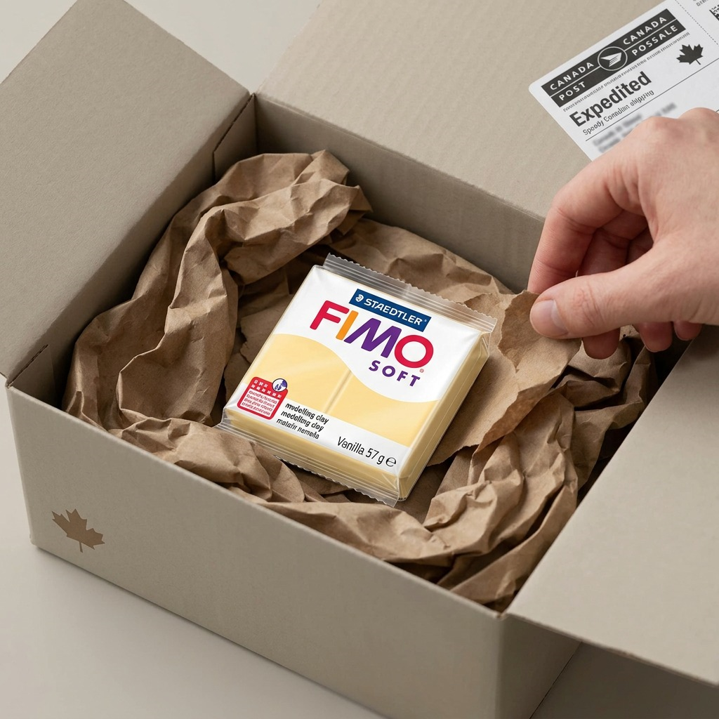 FIMO Soft – Pâte vanille 57 g, réf. 8020-105 — vue de l’emballage