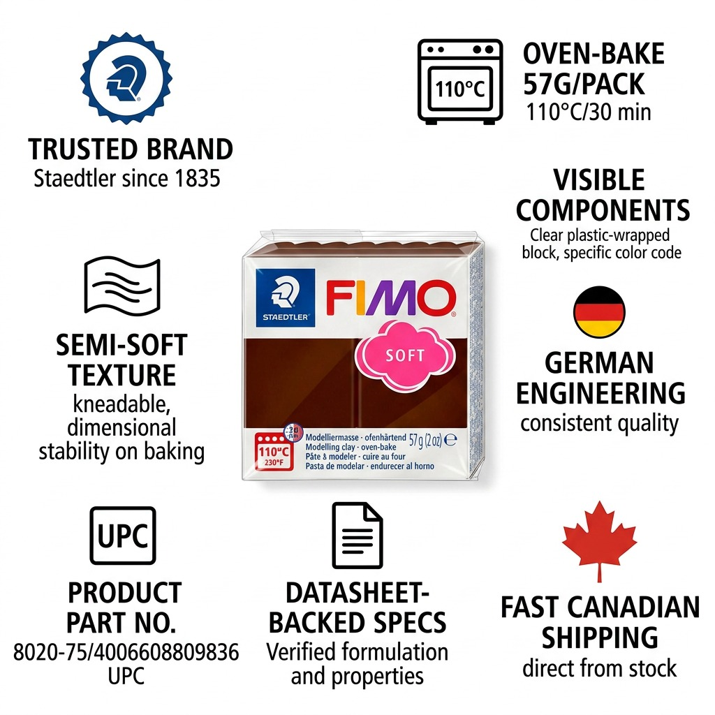 FIMO Soft – Pâte chocolat 57 g, réf. 8020-75 — vue 8