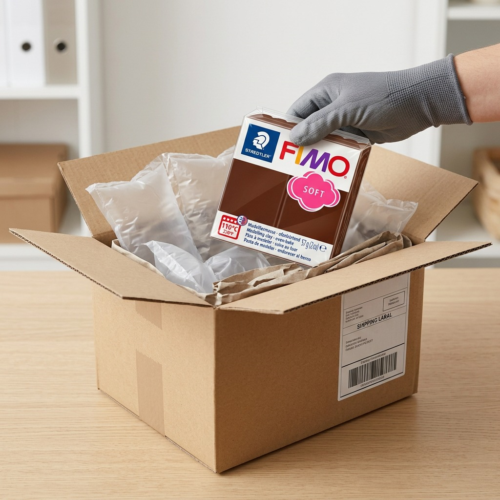 FIMO Soft – Pâte chocolat 57 g, réf. 8020-75 — vue de l’emballage