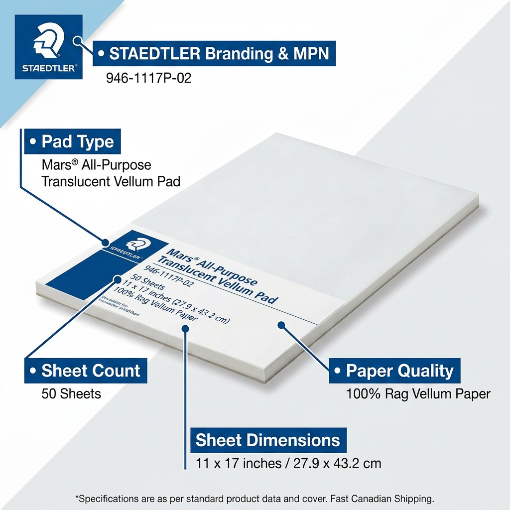 STAEDTLER – Bloc de vélin 11 × 17 po, réf. 946-1117P-02 — vue 6